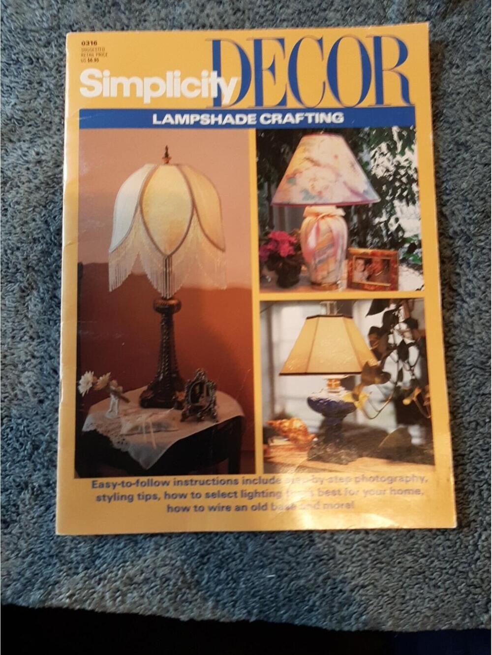 Simplicity Decor Lampshade Crafting #0316 How To Book DIY Home Decor Decorating
